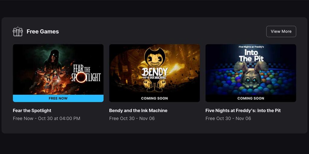 Giochi Epic Store 30 ottobre 2025: scarica gratis Five Nights at Freddy’s: Into the Pit e Bendy and the Ink Machine, più Fear the Spotlight fino alle 16