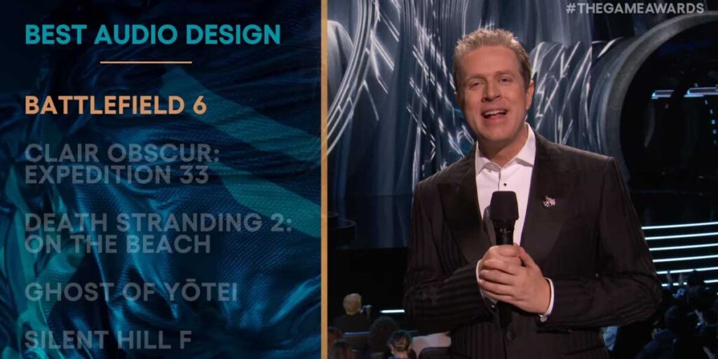 Best Audio Design the Game Awards 2025: Battlefield 6 